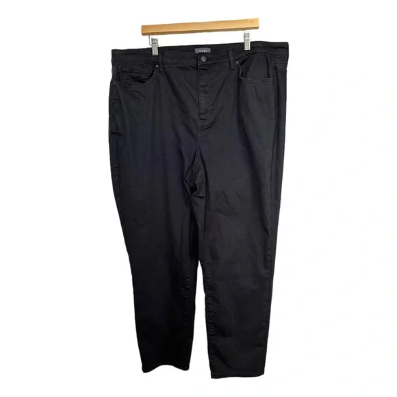 NYDJ Margot Girlfriend Black Jeans Cool Embrace Lift Tuck Rolled Cuffs Size 18W - Picture 10 of 13